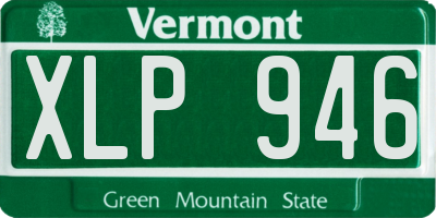 VT license plate XLP946
