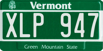 VT license plate XLP947