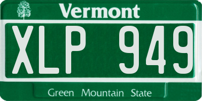 VT license plate XLP949