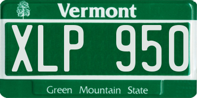 VT license plate XLP950