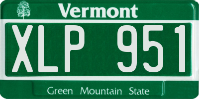 VT license plate XLP951