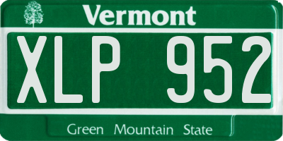 VT license plate XLP952