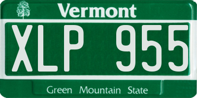 VT license plate XLP955