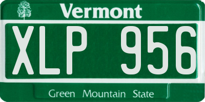 VT license plate XLP956