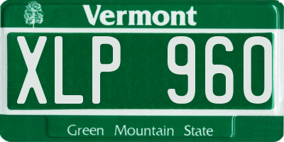 VT license plate XLP960