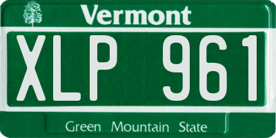 VT license plate XLP961