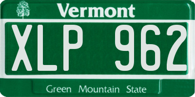 VT license plate XLP962