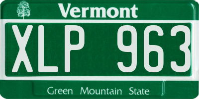VT license plate XLP963