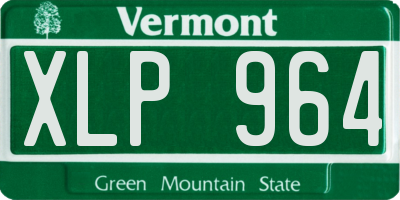 VT license plate XLP964