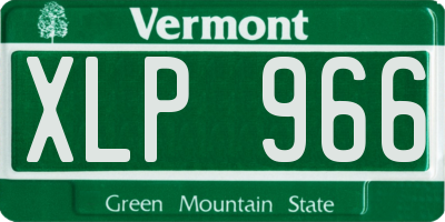 VT license plate XLP966