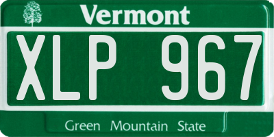 VT license plate XLP967