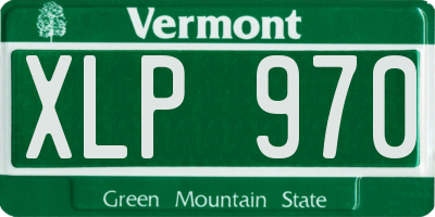 VT license plate XLP970