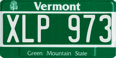 VT license plate XLP973