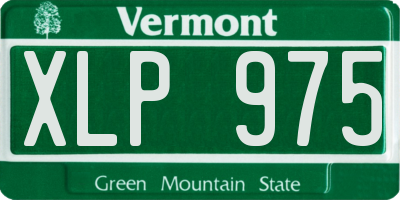 VT license plate XLP975