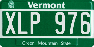 VT license plate XLP976
