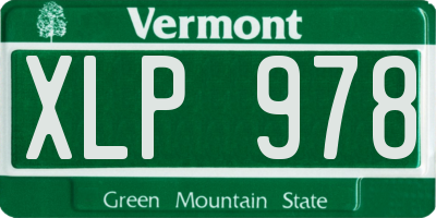 VT license plate XLP978
