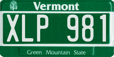VT license plate XLP981