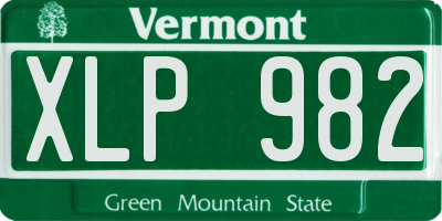VT license plate XLP982