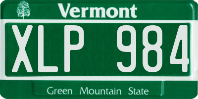 VT license plate XLP984