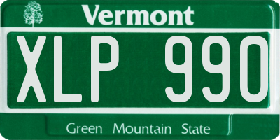 VT license plate XLP990