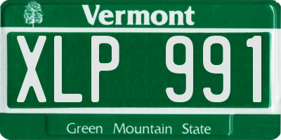VT license plate XLP991