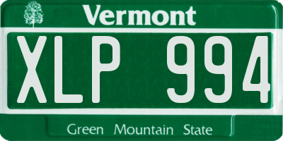 VT license plate XLP994