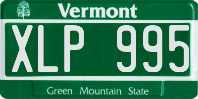 VT license plate XLP995