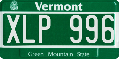 VT license plate XLP996