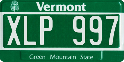 VT license plate XLP997