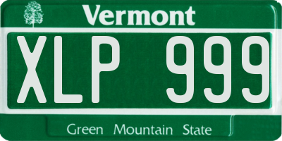 VT license plate XLP999