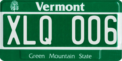 VT license plate XLQ006