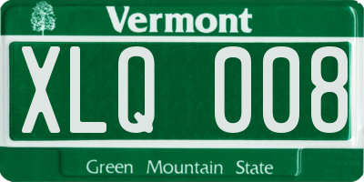 VT license plate XLQ008
