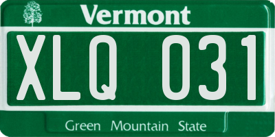 VT license plate XLQ031