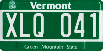 VT license plate XLQ041