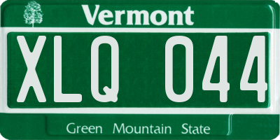 VT license plate XLQ044