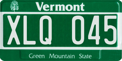 VT license plate XLQ045