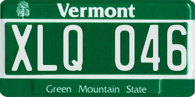 VT license plate XLQ046