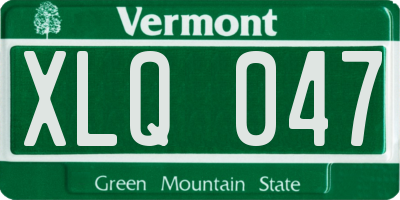 VT license plate XLQ047