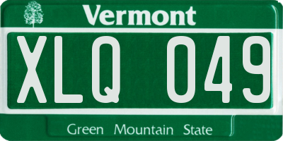 VT license plate XLQ049
