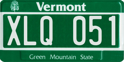 VT license plate XLQ051