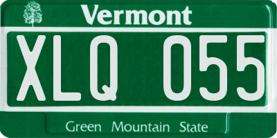 VT license plate XLQ055