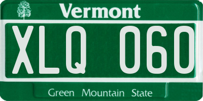 VT license plate XLQ060