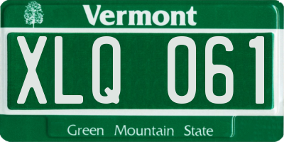 VT license plate XLQ061