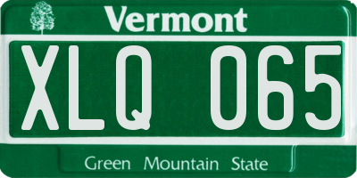 VT license plate XLQ065