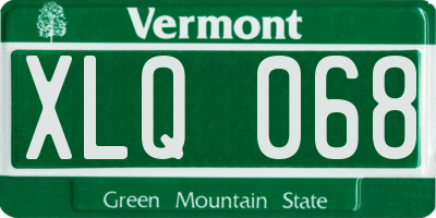 VT license plate XLQ068