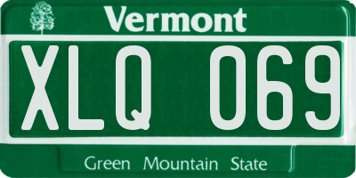 VT license plate XLQ069