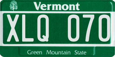 VT license plate XLQ070