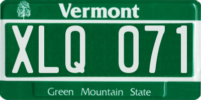 VT license plate XLQ071