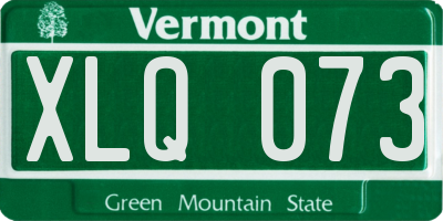 VT license plate XLQ073