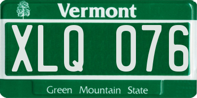 VT license plate XLQ076
